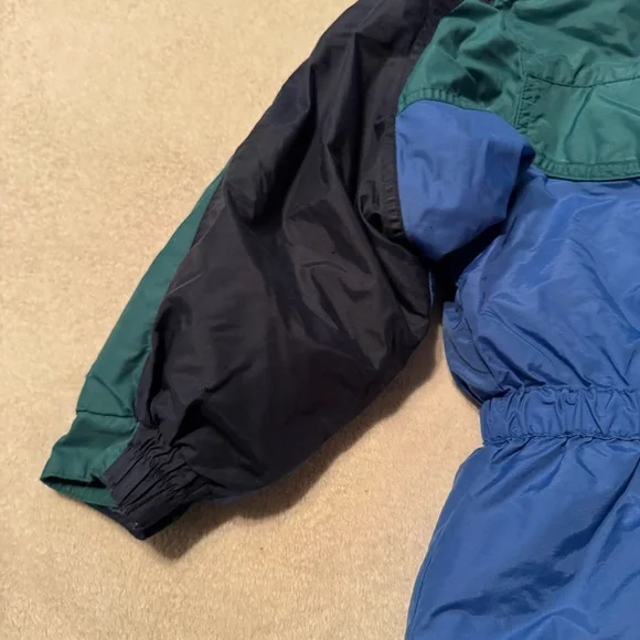Vintage Columbia Williwaw Kids Girl’s Blue and Green Colorblock Jacket - Picture 12 of 16